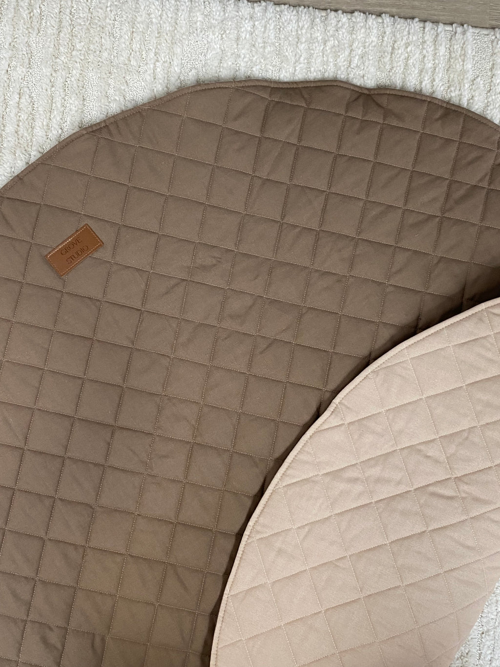 Reversible Linen Playmat - Khaki/Natural